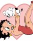 BETTY BOOP HEART DOG PLAY STICKER