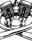 Biker Skull Decal 08