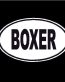Boxer Oval Dog Decal