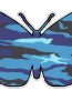 Butterfly Camo Sticker 1 - BLUE