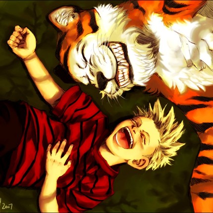 Calvin and Hobbes Rectangular Color Stickers 04
