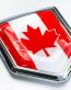 Canada Flag Crest Canadian Emblem Chrome Car Decal Sticker 3D