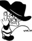 Cowboy Calvin flipping and peeing Decal