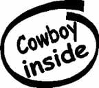 Cowboy Inside Decal