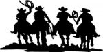 Cowboys on Horses Sticker