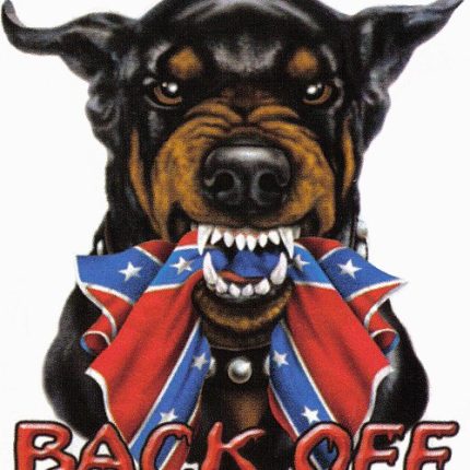 doberman BACK OFF rebel sticker