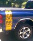 dodge logo with flame vinyl graphic pickup combo kit