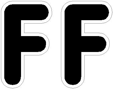 letter f clipart black and white