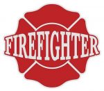 Firefighter-Red-and White Maltese-Cross STICKER