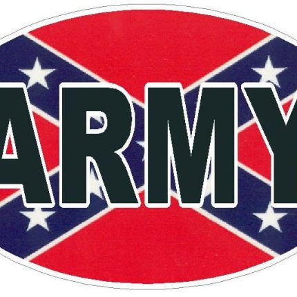 FLAG REBEL OVAL ARMY DECALS