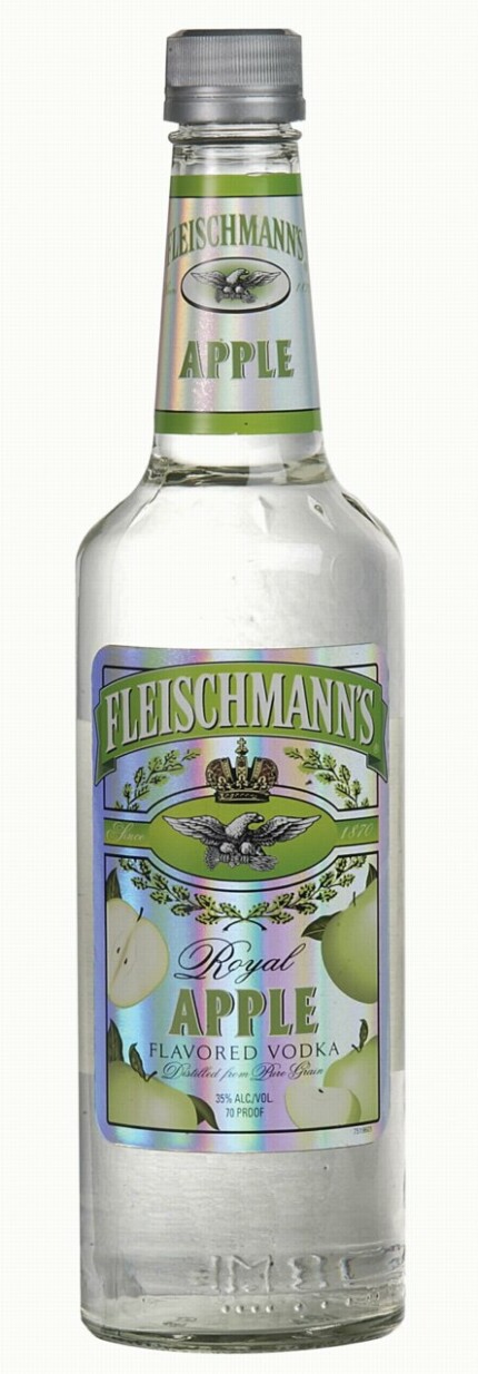 Fleischmanns Apple Vodka Bottle Sticker