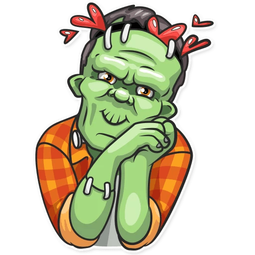 franky the monster_cartoon sticker 9