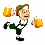 GERMAN OKTOBERFEST DUDE BOOZE STICKER