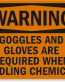 Gloves Required Warning Sign