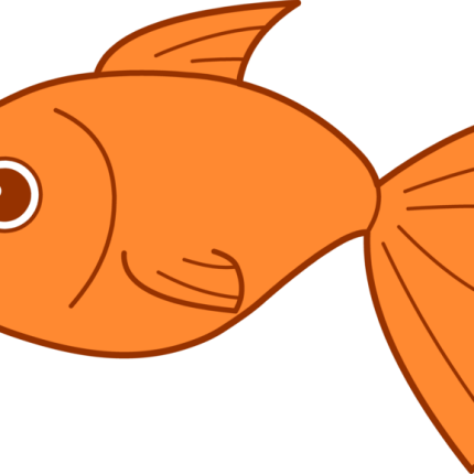 gold fish color fish sticker