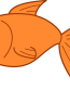 gold fish color fish sticker