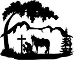 Cowboy Grave Site Decal