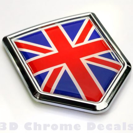 Great Britain Flag Crest British Emblem Chrome Car Decal