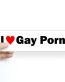 i heart gay porn bumper sticker