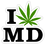 I Marijuana Maryland Sticker