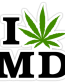 I Marijuana Maryland Sticker