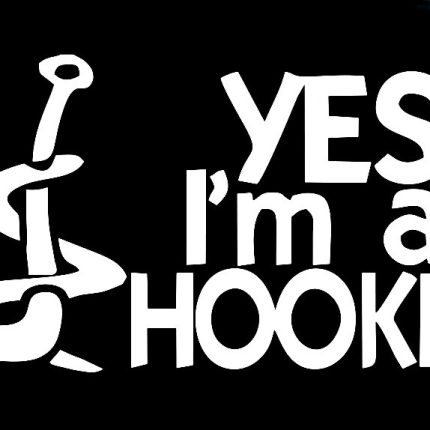 Im A hooker Funny Fishing Decal