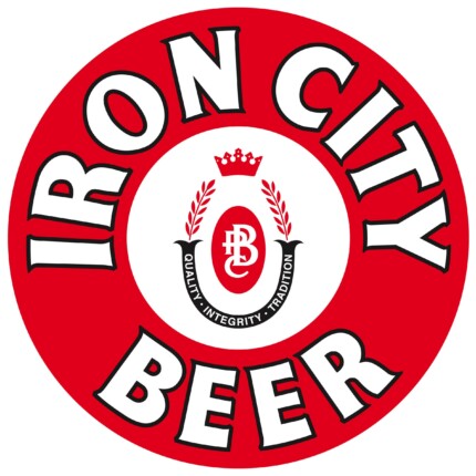 iron city round logo sticker