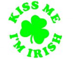 Kiss Me Im Irish round Sticker