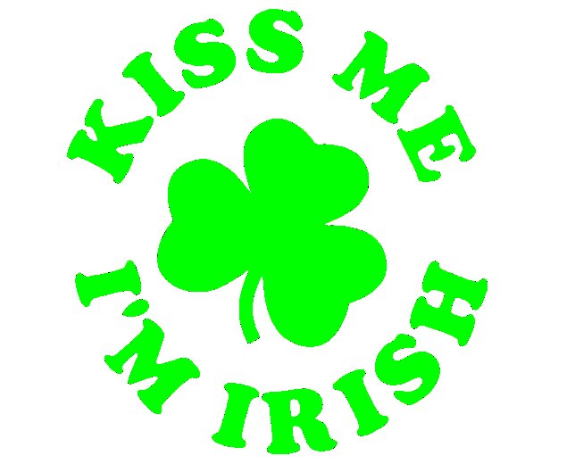 Kiss Me Im Irish round Sticker