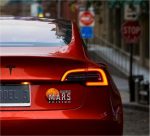 MARS EDITION ORANGE TESLA STICKER