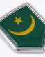 Mauritania 3D Chrome Flag Crest Emblem Car Decal