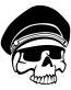 military skull die cut decal