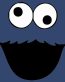 Muppet Cookie Monster SQUARE Sticker
