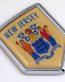 new jersey US state flag domed chrome emblem car badge decal