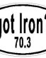Oval Running Decals Got Iron 70.3 Sticker K