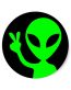 peaceful_alien_classic_round_sticker 2