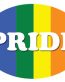 PRIDE FLAG OVAL STICKER