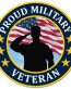 PROUD MILITARY VETERAN ROUND STICKER