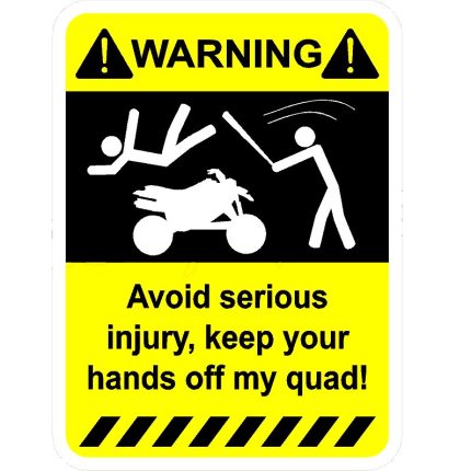 Quad Hands Off Sticker Pack