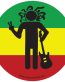 rasta man peace sticker