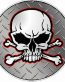 SKULL CIRCULAR FILLS Diamondplate Silver