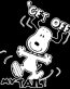 Snoppy Get Off My Tail Decal Sticker