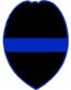 Thin Blue Line Police Badge Logo Decal