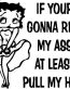 Betty Boop Pull My Hair Sticker