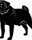 15S Pug Dog Decal