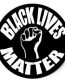 1 BLACK LIVES MATTER ROUND FIST COLOR STICKER