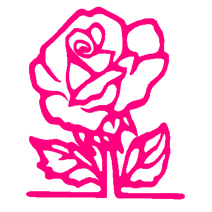 320A  - Rose vinyl sticker