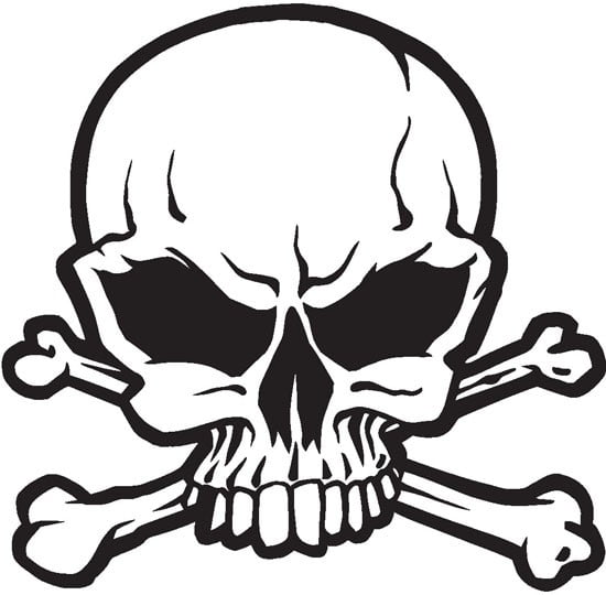 Skull Decal Sticker 02