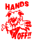 Hands Off vinyl decal