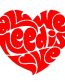 All We Need Is Love HEART Diecut Car Window Decal